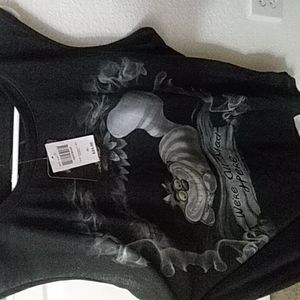 Alice Cheshire All Mad XL Black Muscle Shirt by Disney